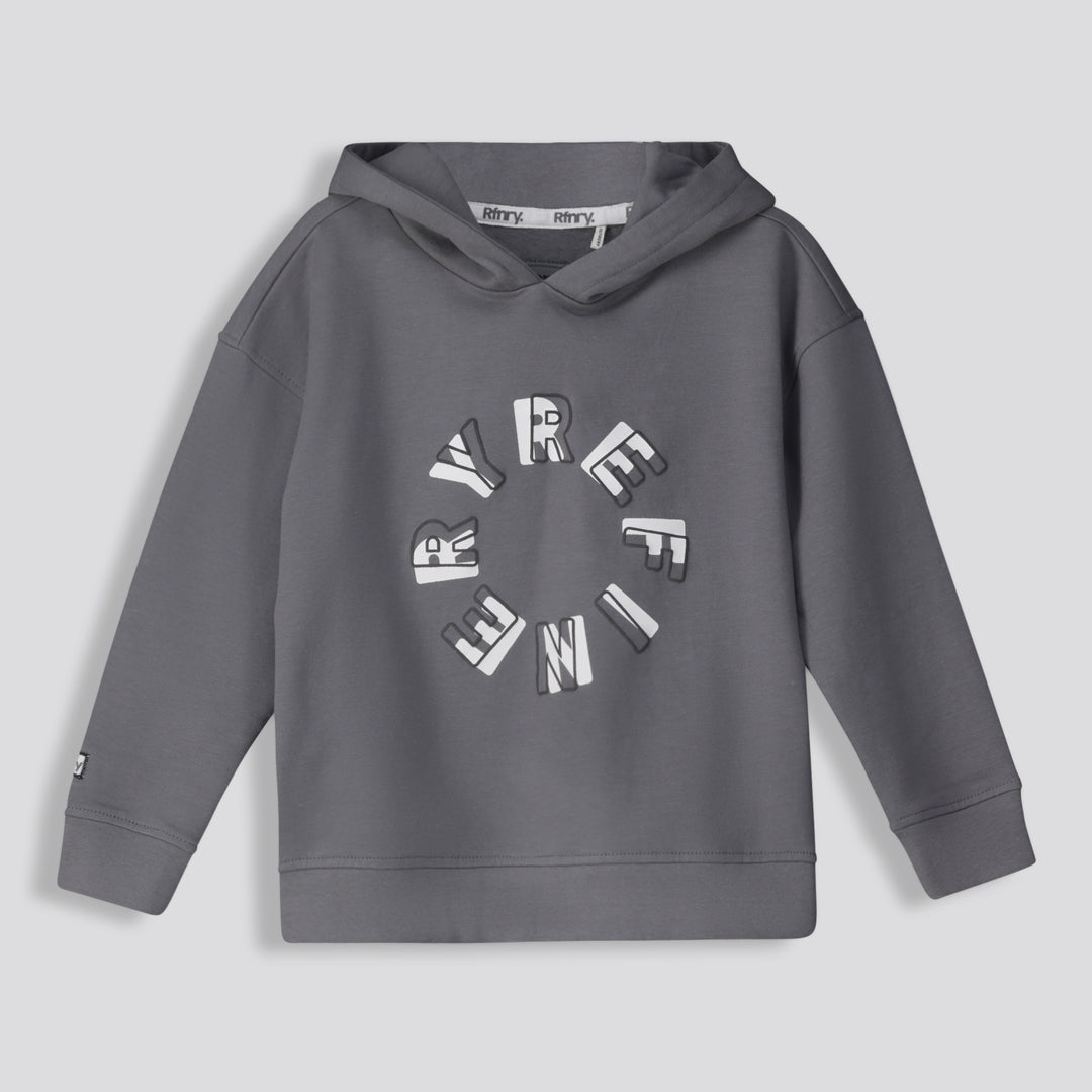 Kids Statement Hoodie Charcoal