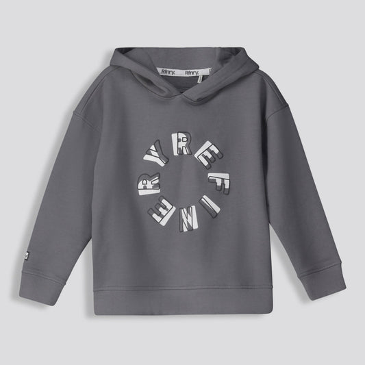 Kids Statement Hoodie Charcoal