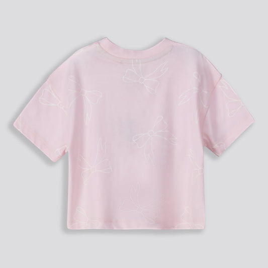 Girls Boxy Tee Light Pink