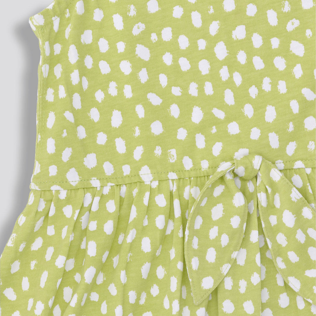 Girls Tank Dress Green