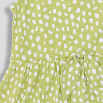 Girls Tank Dress Green