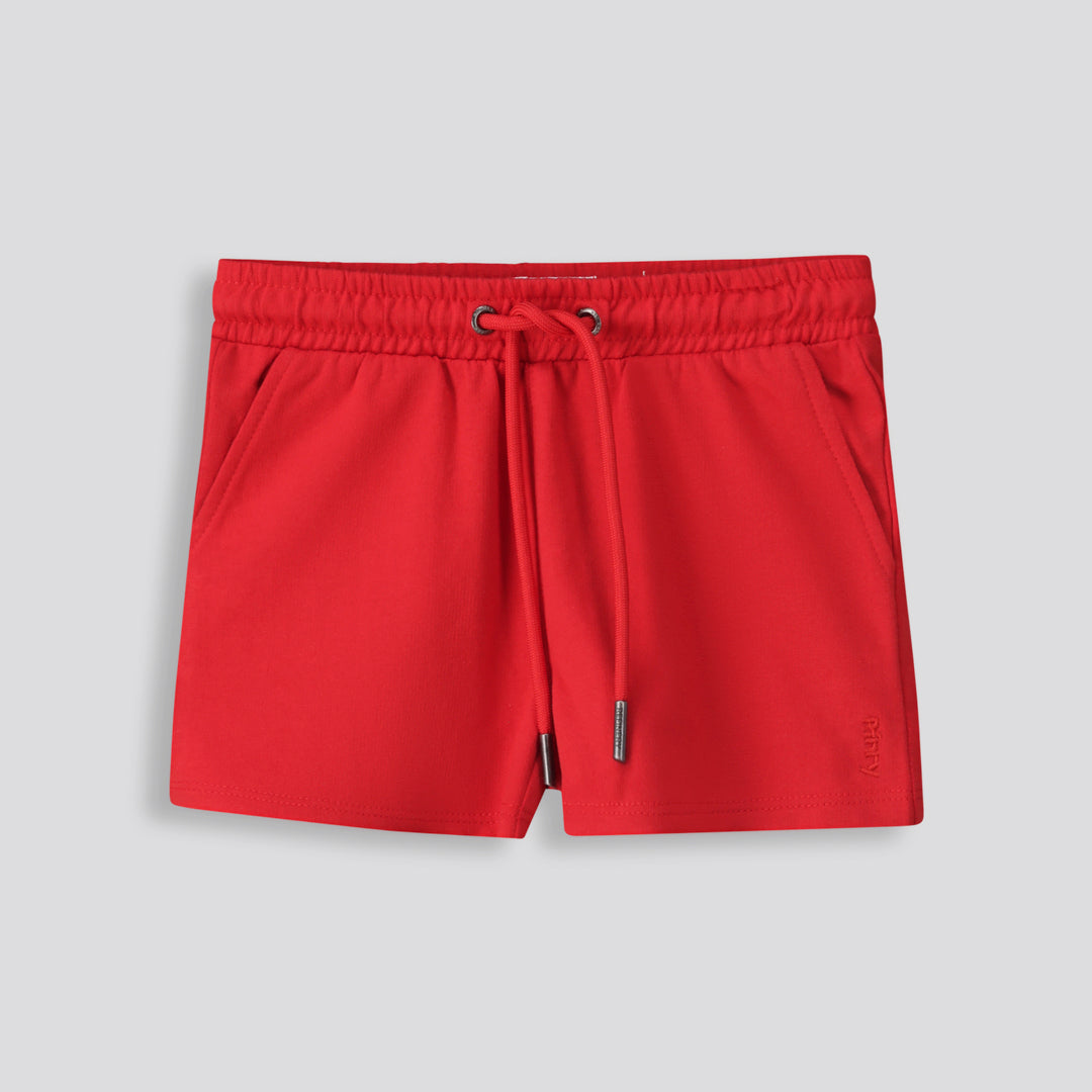 Girls Track Shorts Red