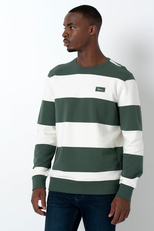 Striped Crewneck Sweater Fatigue