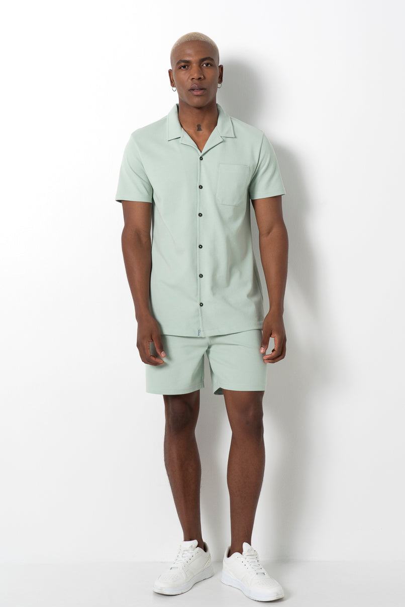 Textured Knit Pull On Shorts