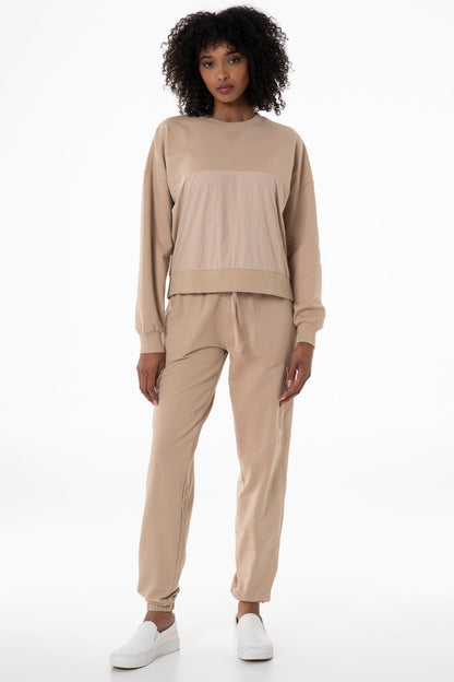 Crew Neck Sweat Top Stone