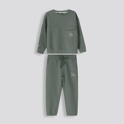 Kids Statement Track Pants Charcoal