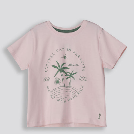 Kids Statement Tee Light Pink