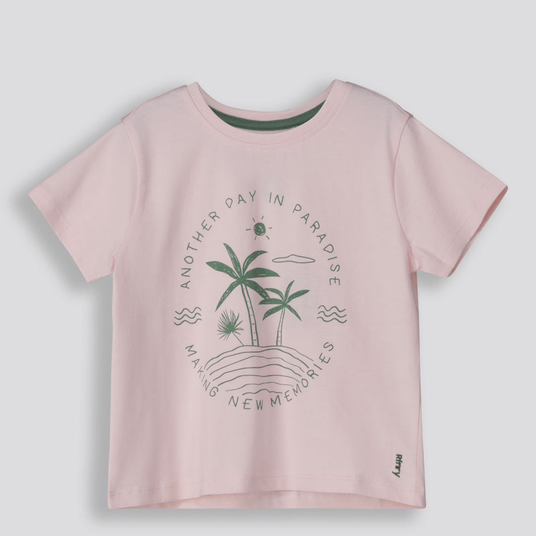 Kids Statement Tee Light Pink