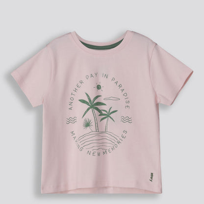 Kids Statement Tee Light Pink