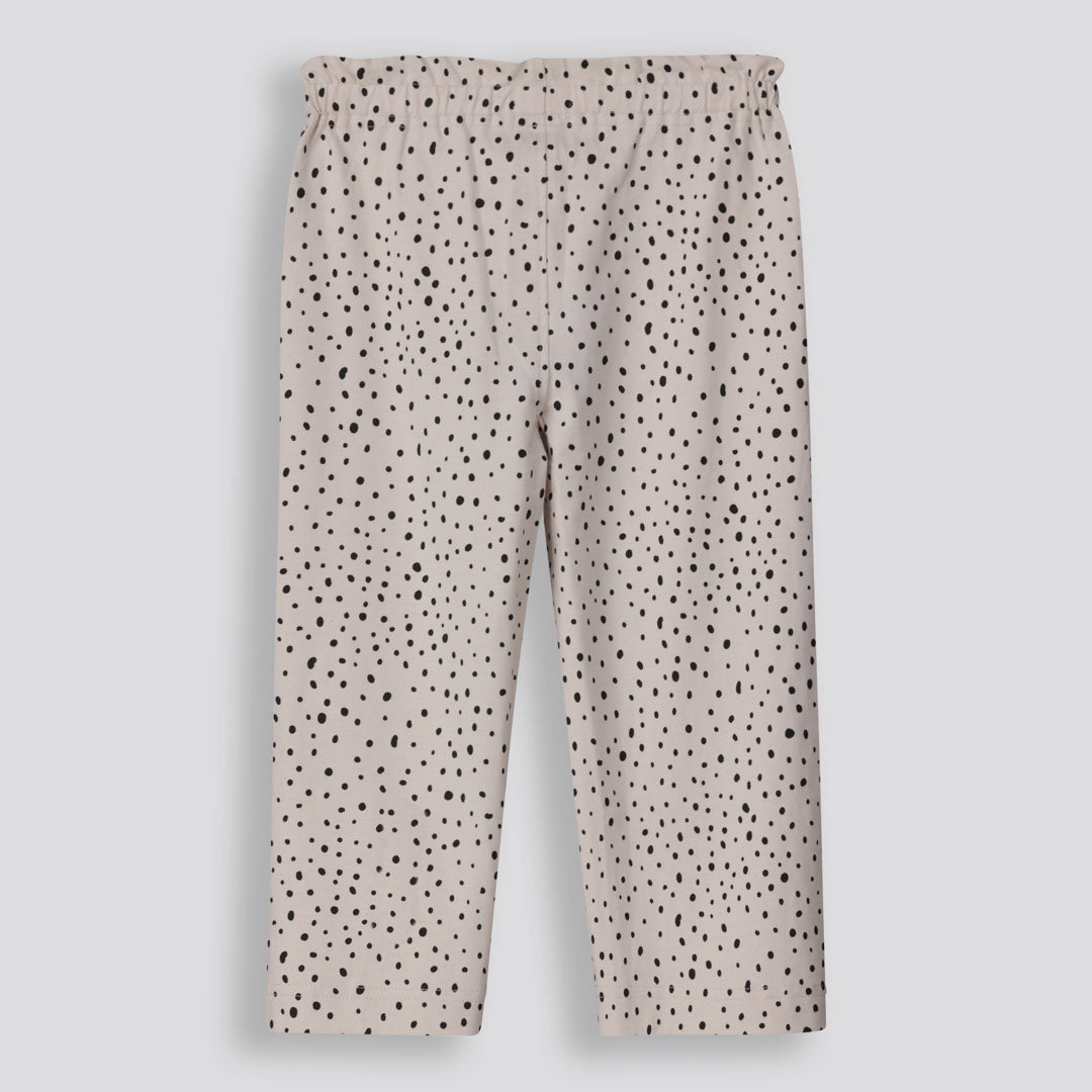 Girls Printed Pants Stone