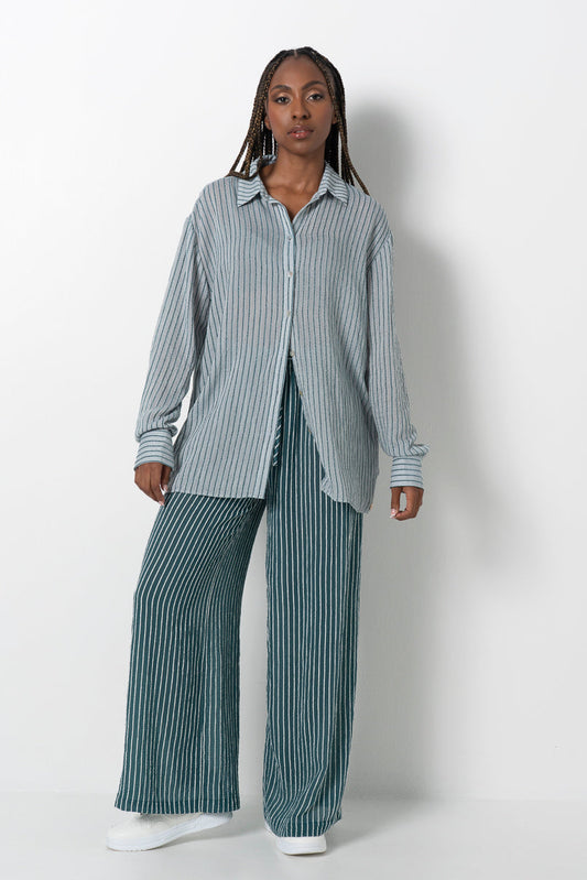 Sheer Relaxed Shirt Green
