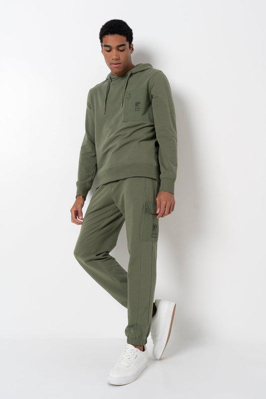 Cargo Pocket Track Pants Olive