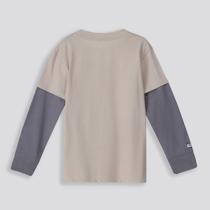 Boys Statement Long Sleeve Beige