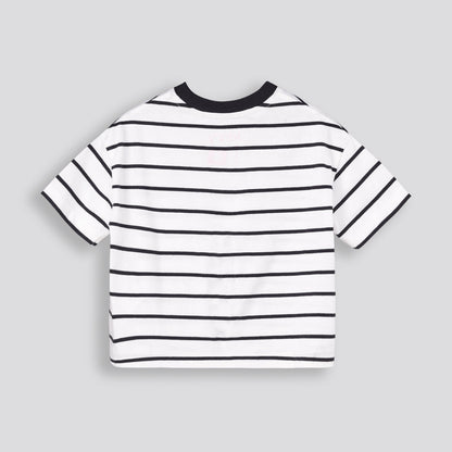 Girls Boxy Tee Multi Stripe