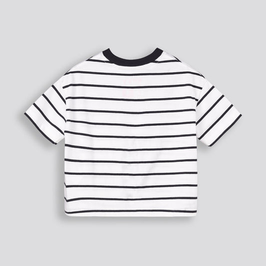 Girls Boxy Tee Multi Stripe