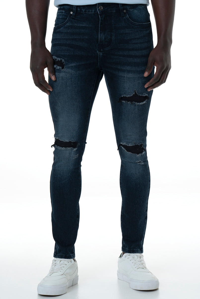 Rf10 Ripped Super Skinny Jeans Dark Wash