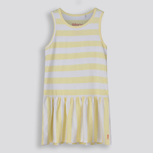 Girls Tank Dress Yellow
