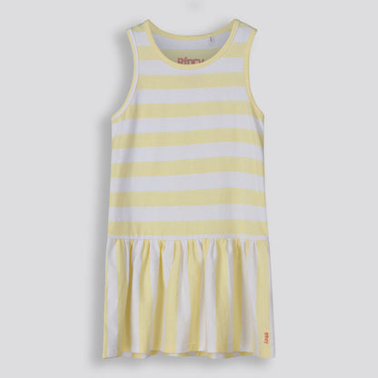 Girls Tank Dress Yellow