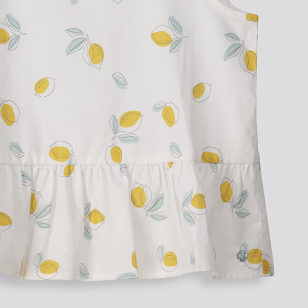 Girls Peplum Tank Top Milk