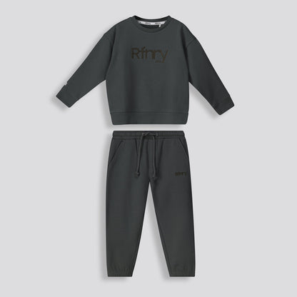 Kids Statement Track Pants Charcoal