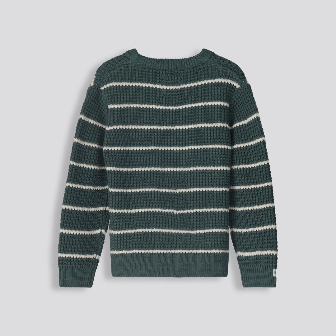 Boys Striped Jumper Emerald