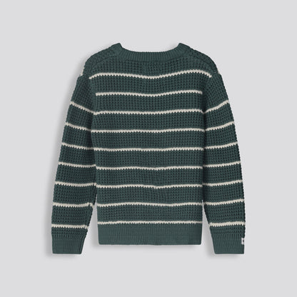 Boys Striped Jumper Emerald