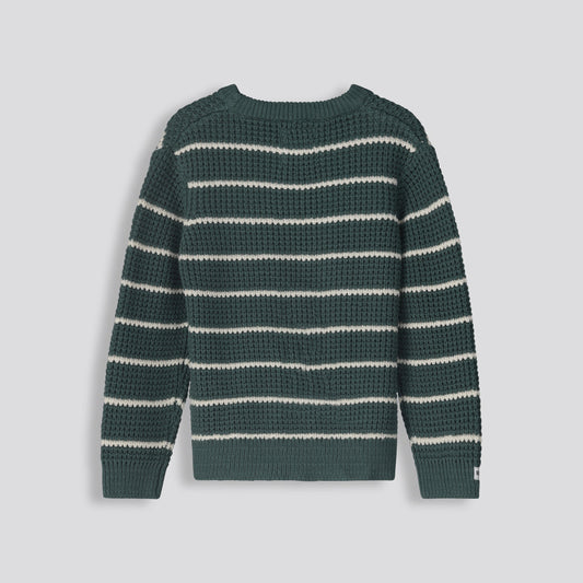 Boys Striped Jumper Emerald