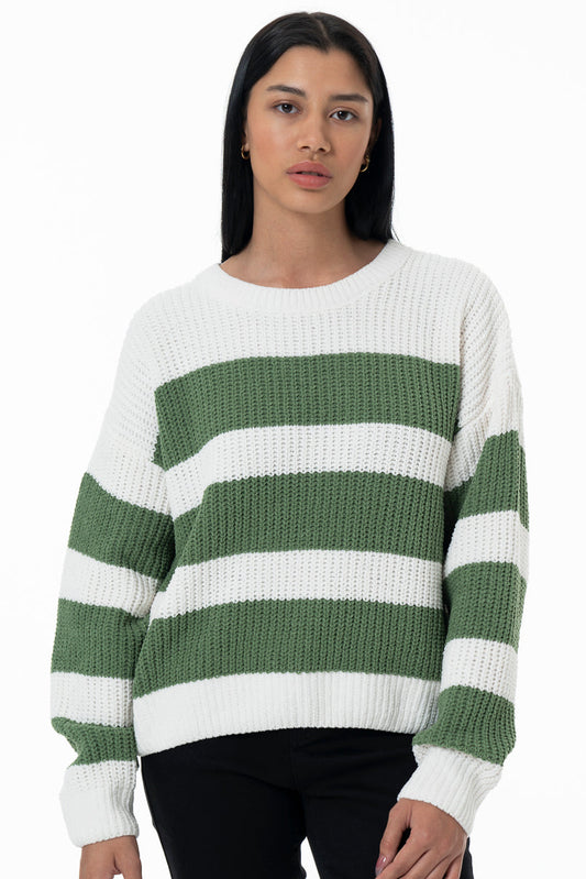 Striped Jumper Green