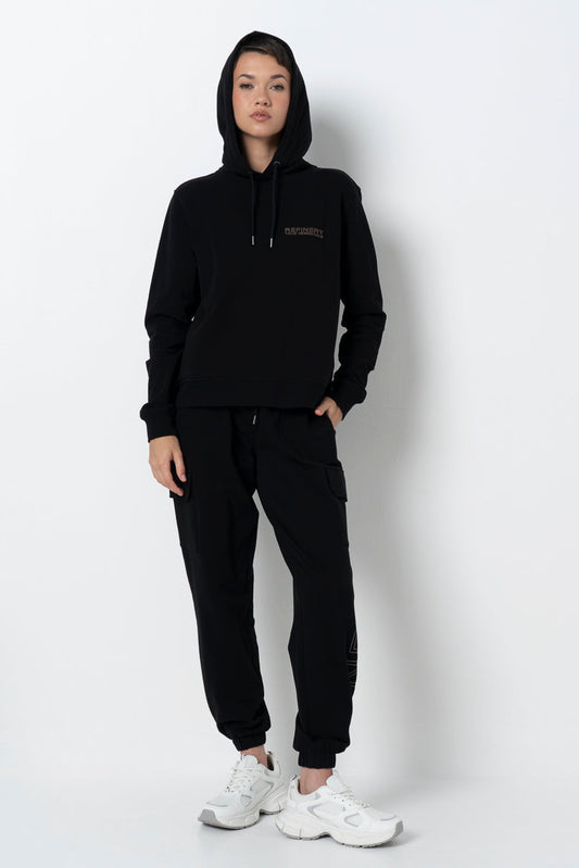 Relaxed Cargo Track Pants Black