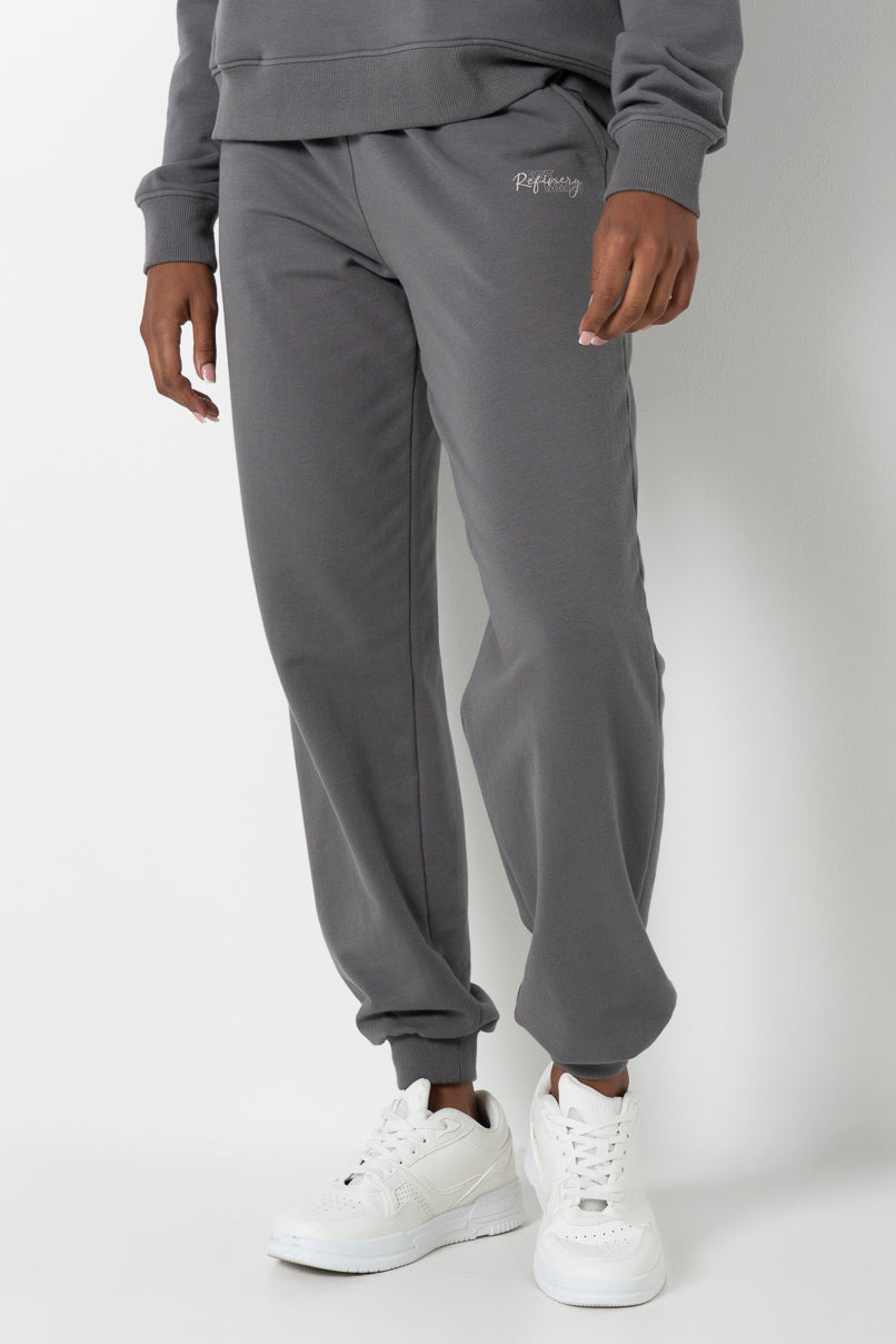 Slim Fit Track Pants Charcoal