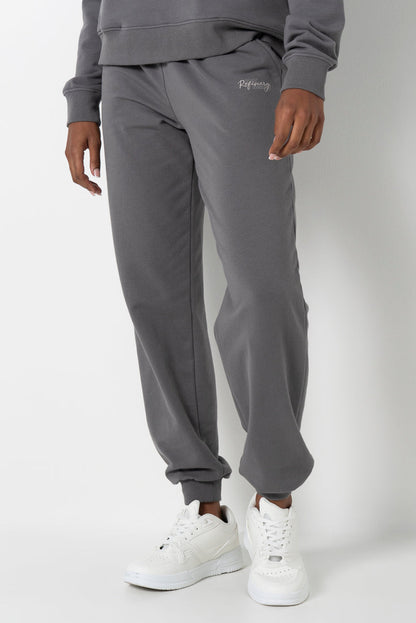 Slim Fit Track Pants Charcoal