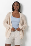 Relaxed Knit Cardigan Natural