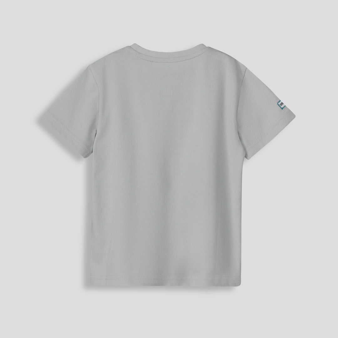 Boys Branded Tee Light Blue