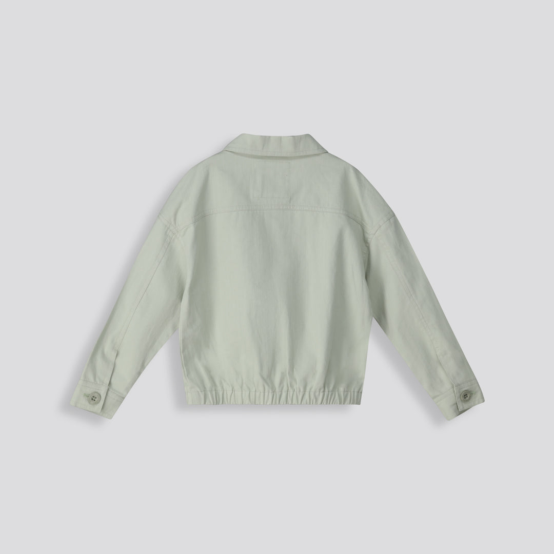 Girls Twill Jacket Green