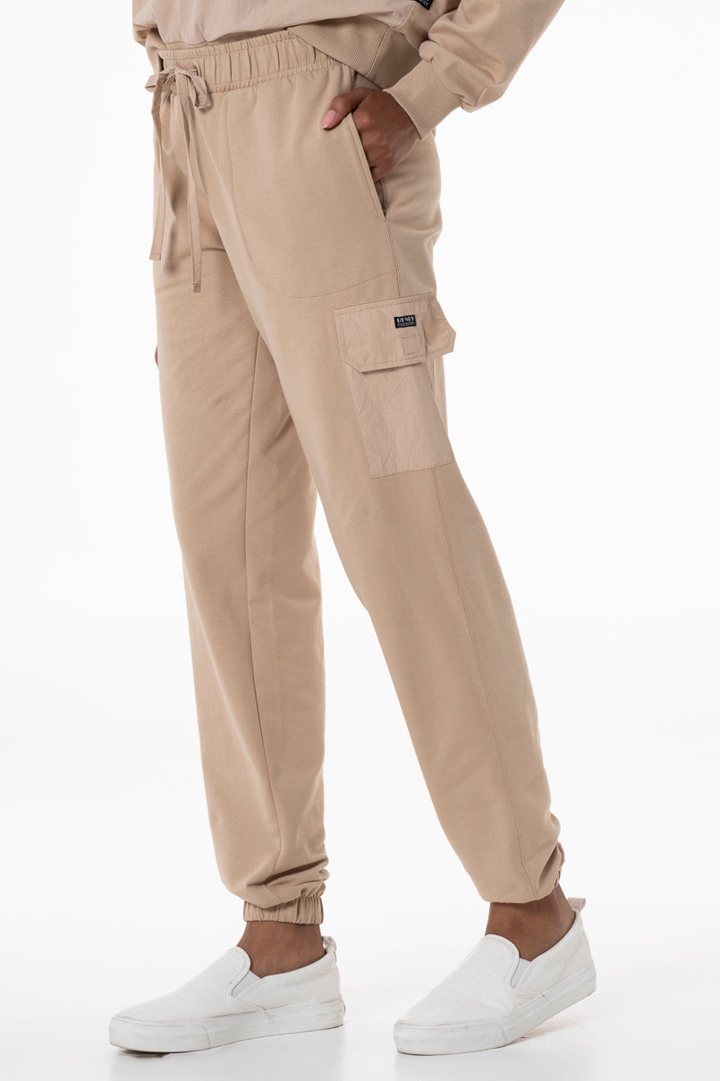 Cargo Fit Track Pants Stone