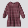 Girls Flannel Dress Mauve