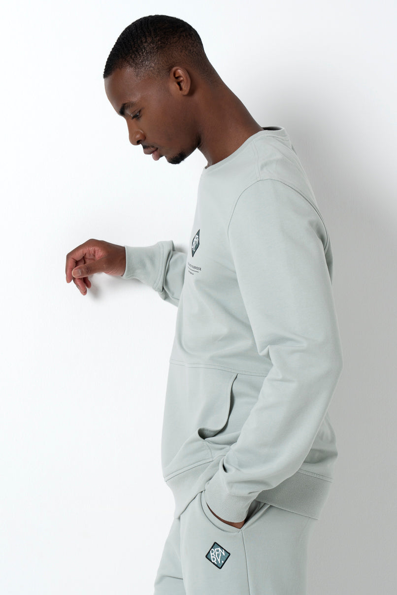 Badge Crewneck Sweater Mint