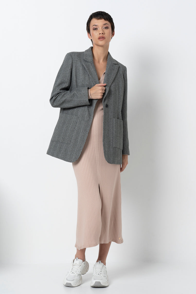 Boyfriend Blazer Charcoal