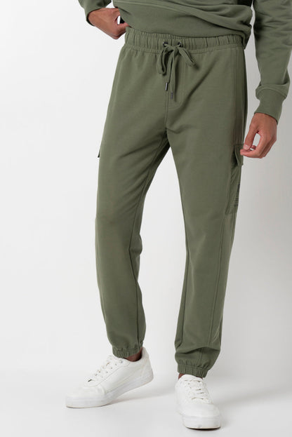Cargo Pocket Track Pants Olive