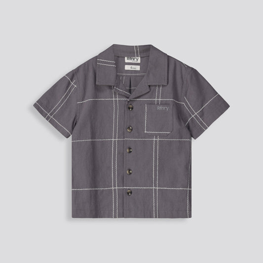Boys Printed Shirt Charcoal