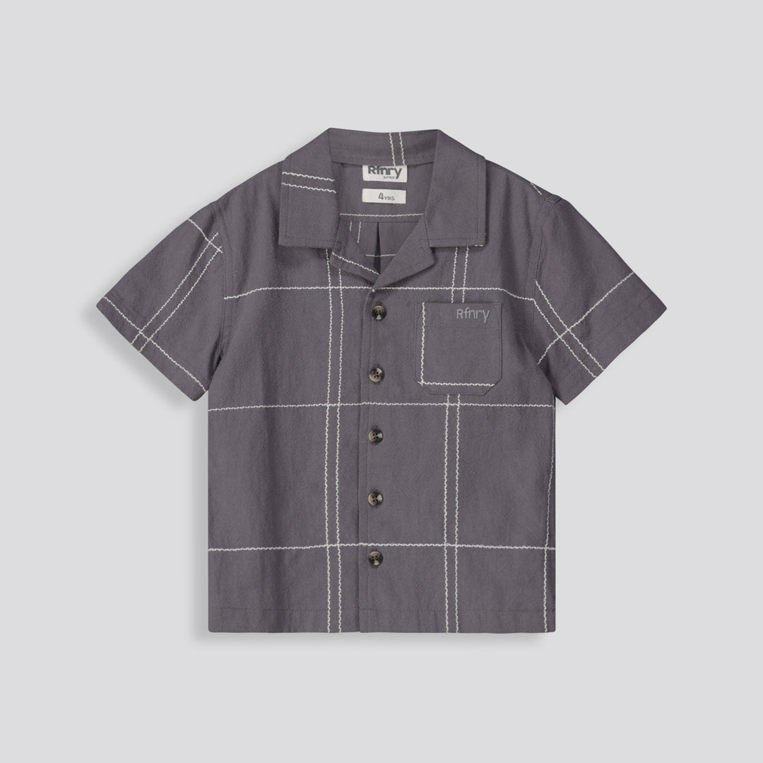 Boys Printed Shirt Charcoal