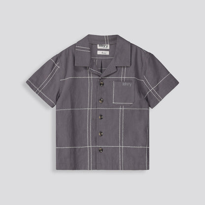 Boys Printed Shirt Charcoal