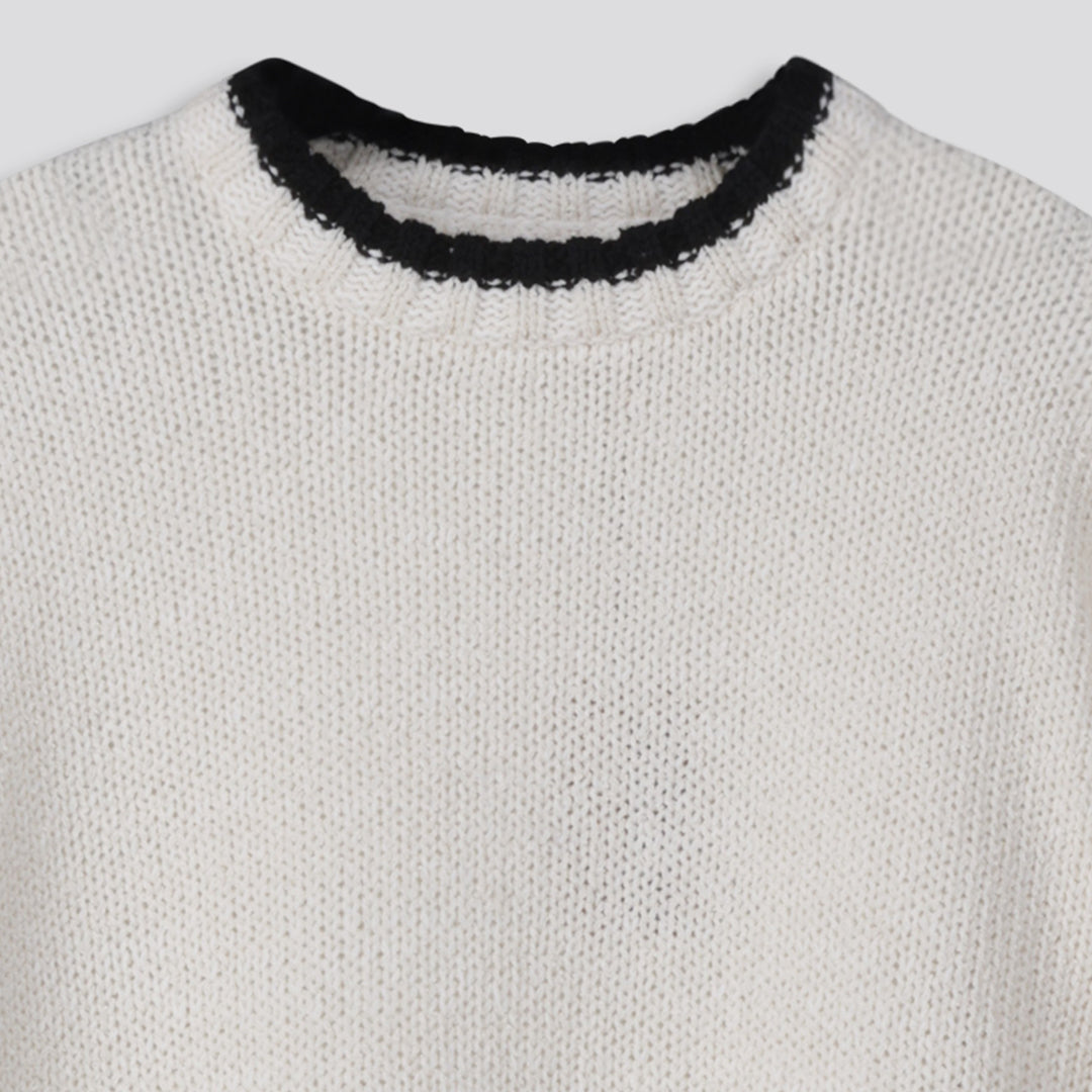Girls Loop Yarn Jumper Milk