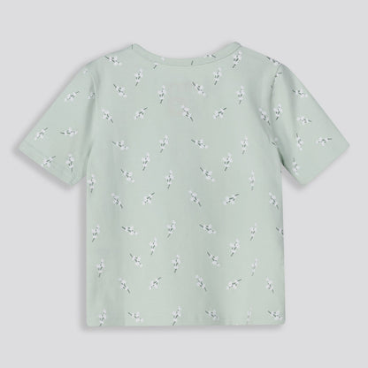 Girls Print Tee Green