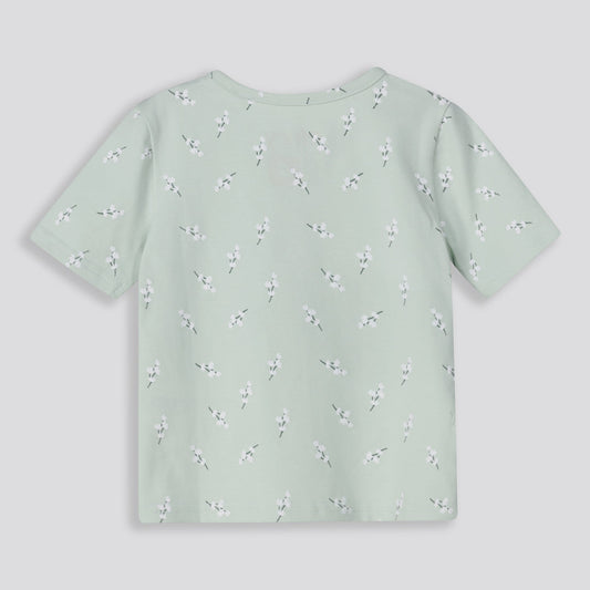 Girls Print Tee Green