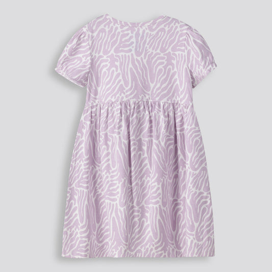 Girls Short Flare Dress Lilac