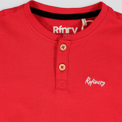 Boys Henley Tee Red