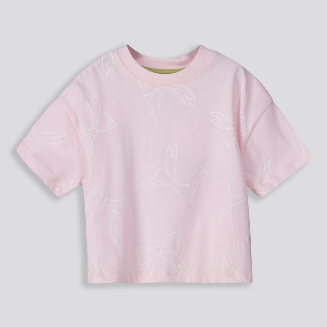 Girls Boxy Tee Light Pink