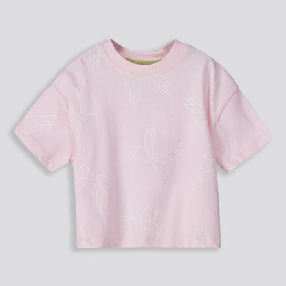 Girls Boxy Tee Light Pink