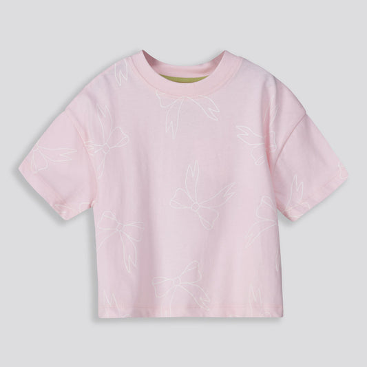 Girls Boxy Tee Light Pink